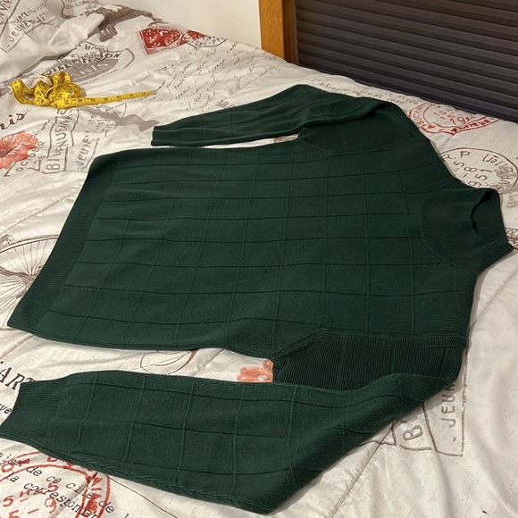 Totally 80’s mock neck green acrylic sweater - Large - Picture 2 of 9